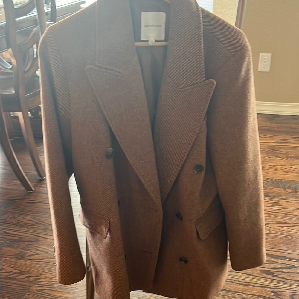 Brown Double-Breasted Coat